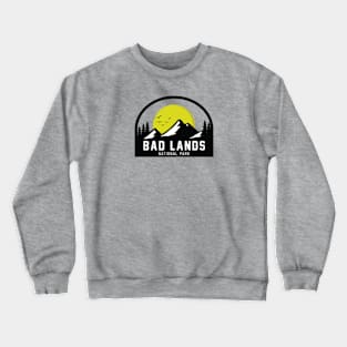 Bad Lands National Park - Authentic Badge Crewneck Sweatshirt